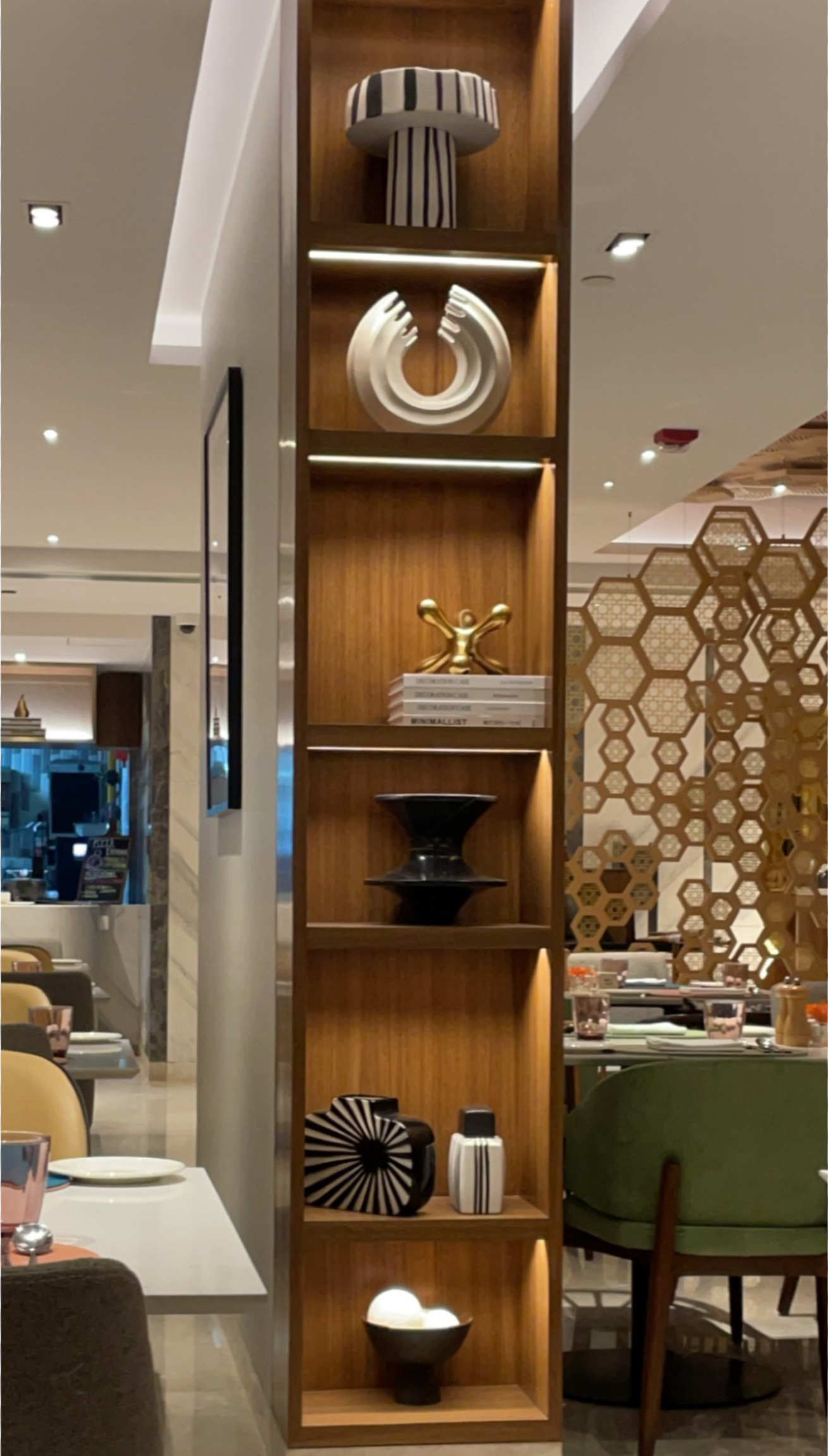 Warm living space with modern luxury finishes